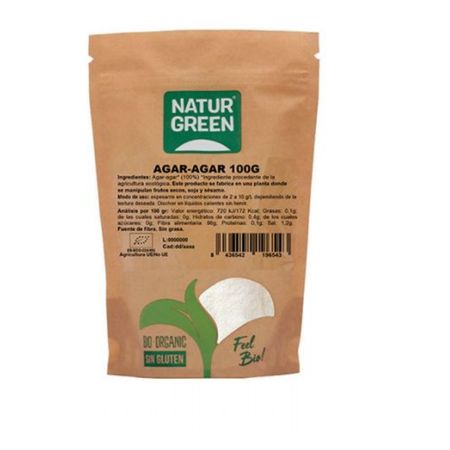 [94234762] Agar-Agar Pols 100gr Natur Green ECO